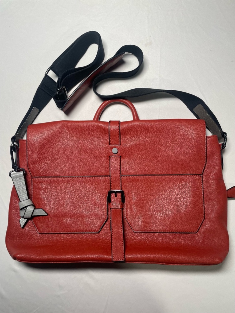 TED BAKER LONDON COLOR BY NUMBERS BURNT ORANGE LAPTOP MESSENGER BAG UNISEX